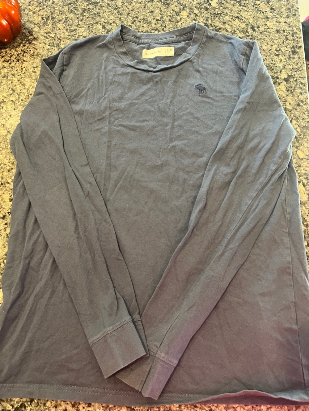 abercrombie kids Long-Sleeve Crew Shirt - Slate Blue